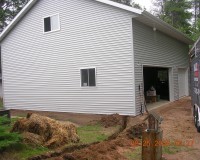 Two story garage, Cecil, WI
