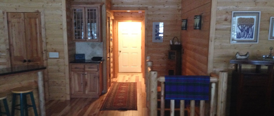 interior log home project